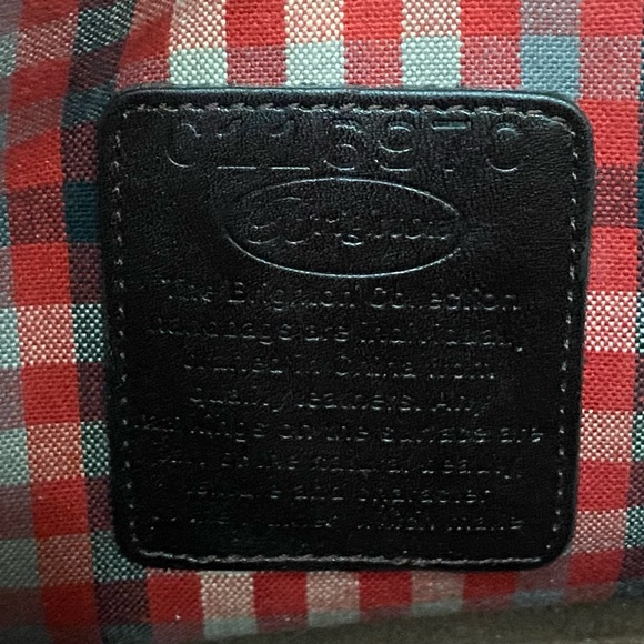 Vintage BRIGHTON Mahogany Brown Leather Woven Double Handle Strap Shoulder Bag - Picture 15 of 16